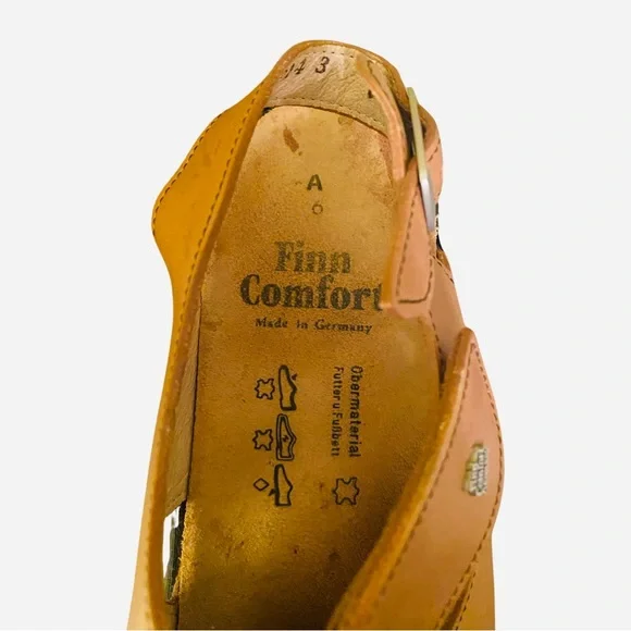Finn Comfort Jersey Women’s Sandals 6A  US 8.5 Leather Cognac - Picture 7 of 9